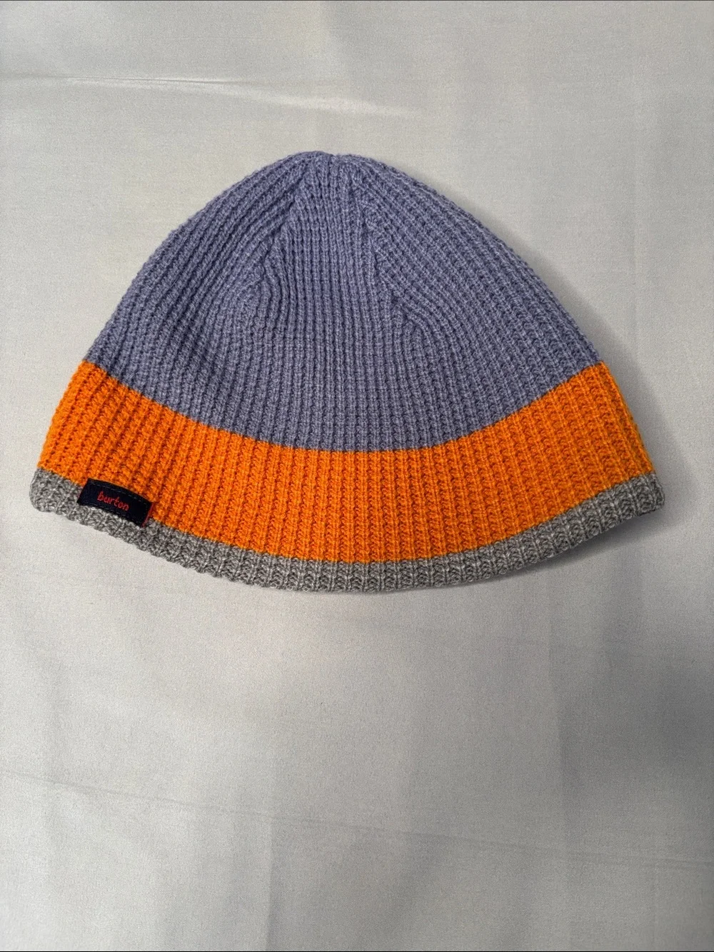 Burton Snowboards Kids Youth Lavender Orange Grey Stripe Beanie